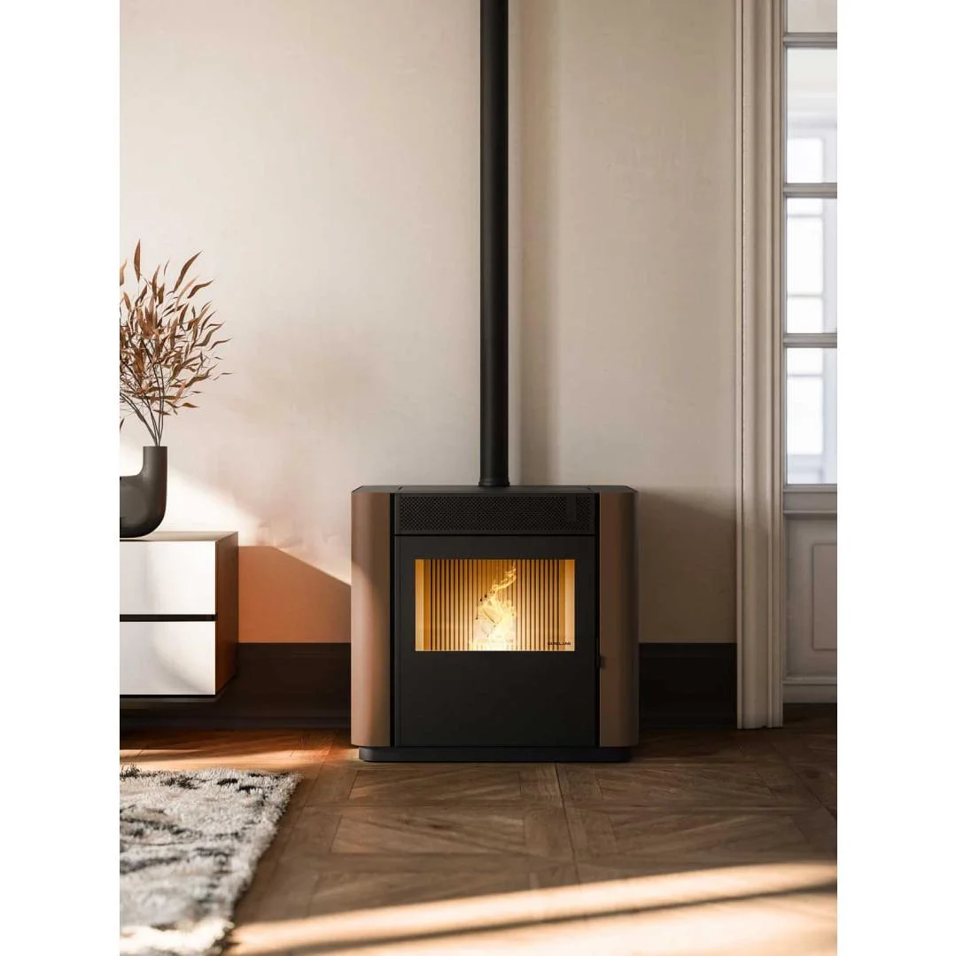 Stufa Ibrida Legna e Pellet Compatta Girolami Twin Mini 6 (Modello 6 kW)