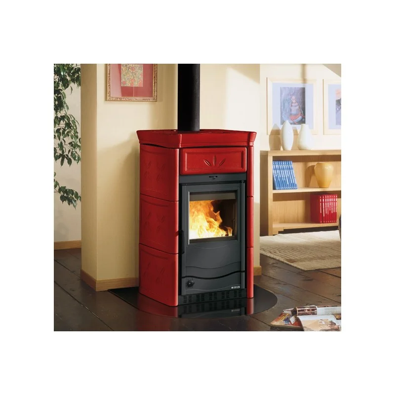 Stufa a Pellet in Ghisa Smaltata Extraflame Teodora Evo
