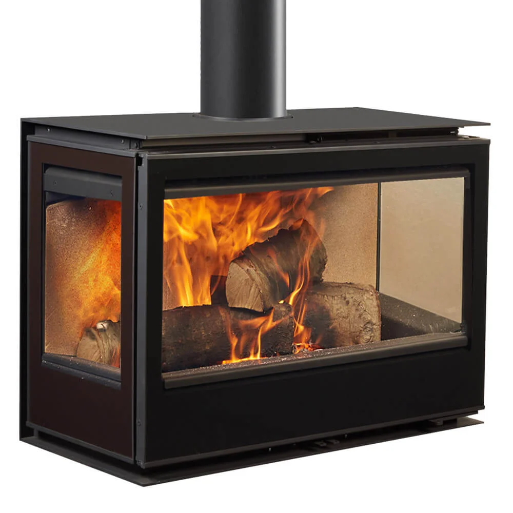 Stufa a Legna Rocal Habit 73 TC + T Trifacciale