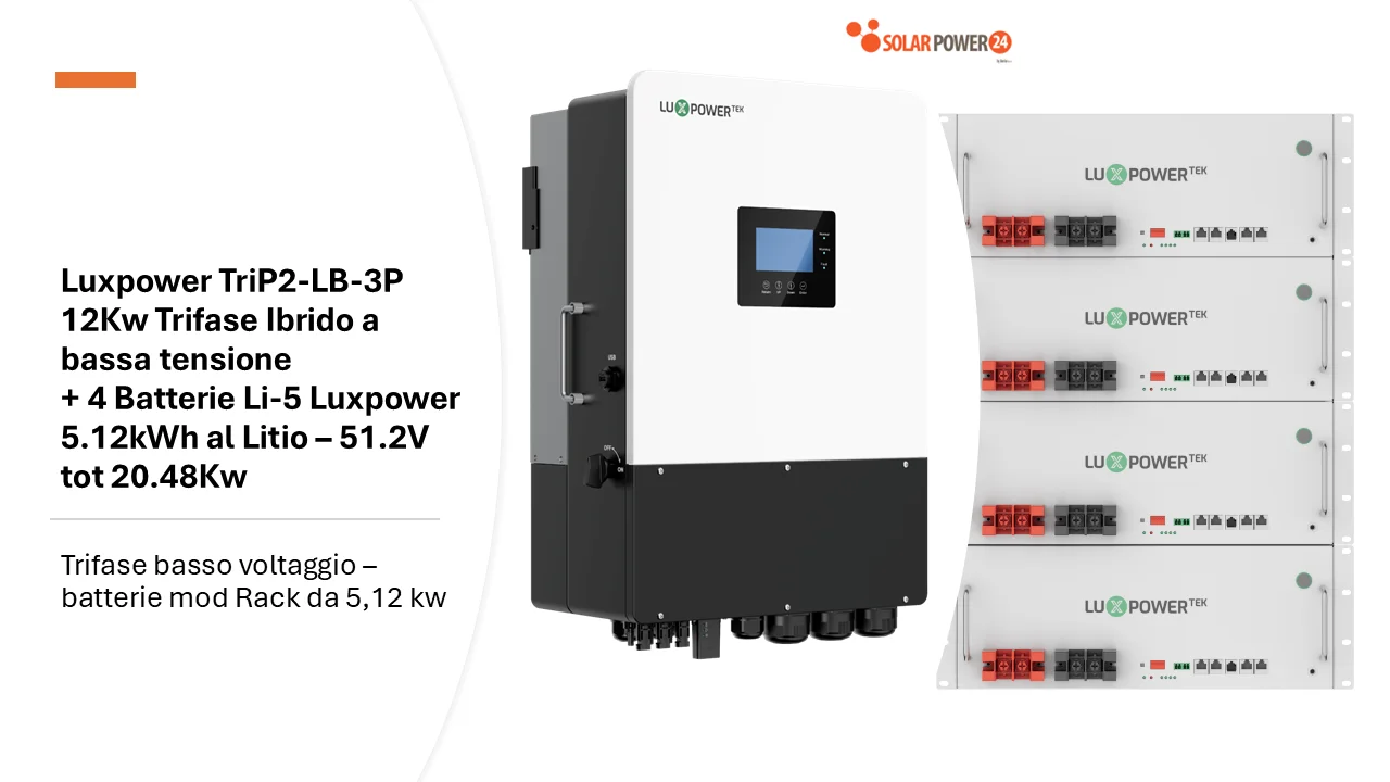 Inverter Ibrido Trifase Bassa Tensione Bongioanni SolarX-ZM/3T (6 - 20 kW)