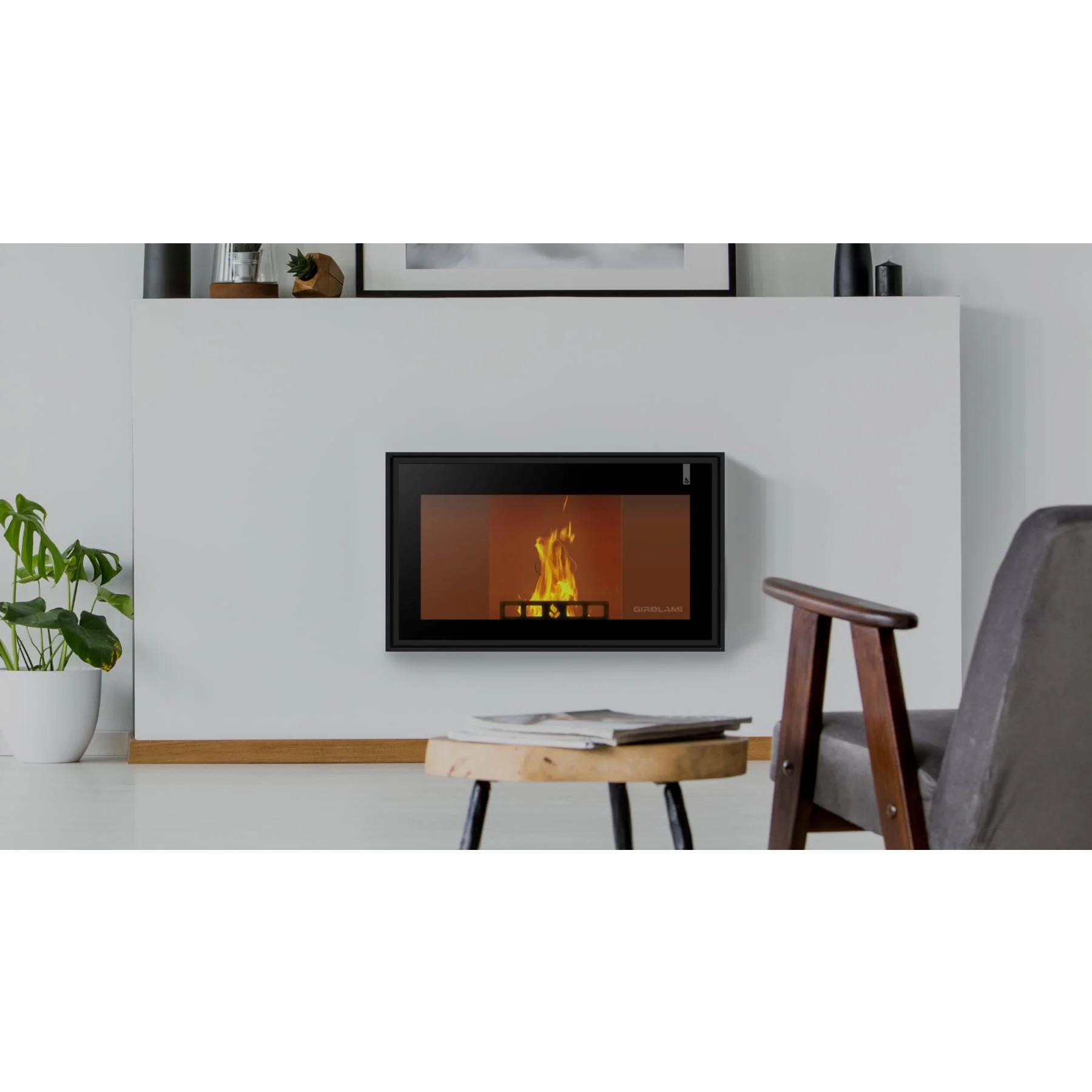 Inserto Ibrido Legna e Pellet ad Aria Girolami Grid Verticale & Grid Panorama (Modelli 9 e 12 kW)