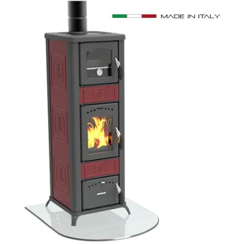 Stufa a Legna con Forno Inox Lincar Alice Forno 490AZ