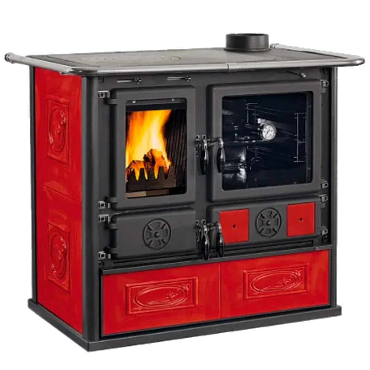 Cucina a Legna La Nordica Rosa VST .16 (Standard, Reverse Sinistra & Rosa L)