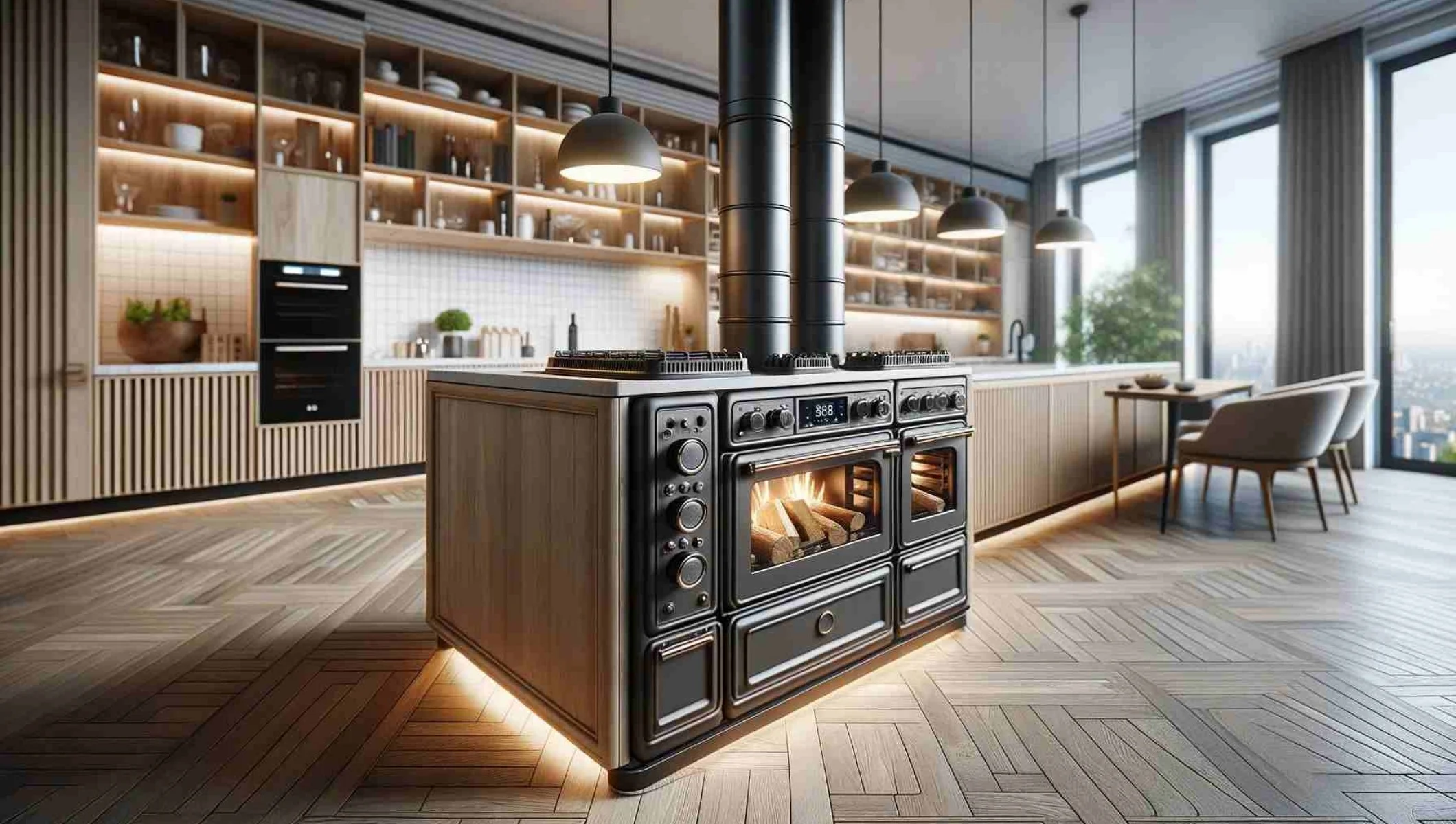 Stufe e Cucine a Legna con Maxi Forno Inox Lacunza