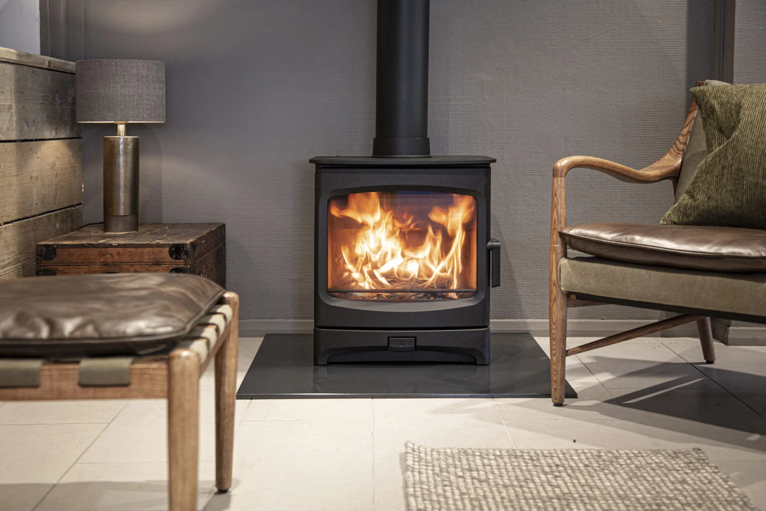 Stufe a Legna in Stile Britannico con Cooking Top Charnwood