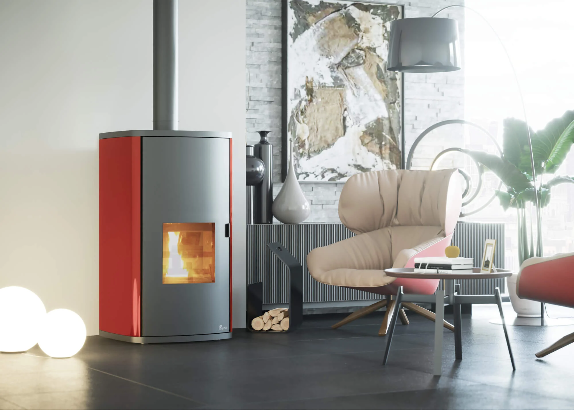 Termostufa Policombustibile 5 Stelle Fuego PluriFire PF24 (24 kW)