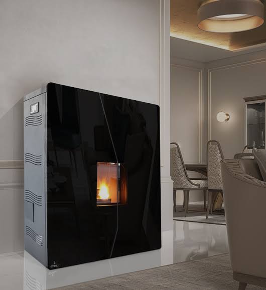 Termostufa a Pellet Idro Design Asimmetrico CTL Roberta (Modelli 16 / 20 / 28 kW)