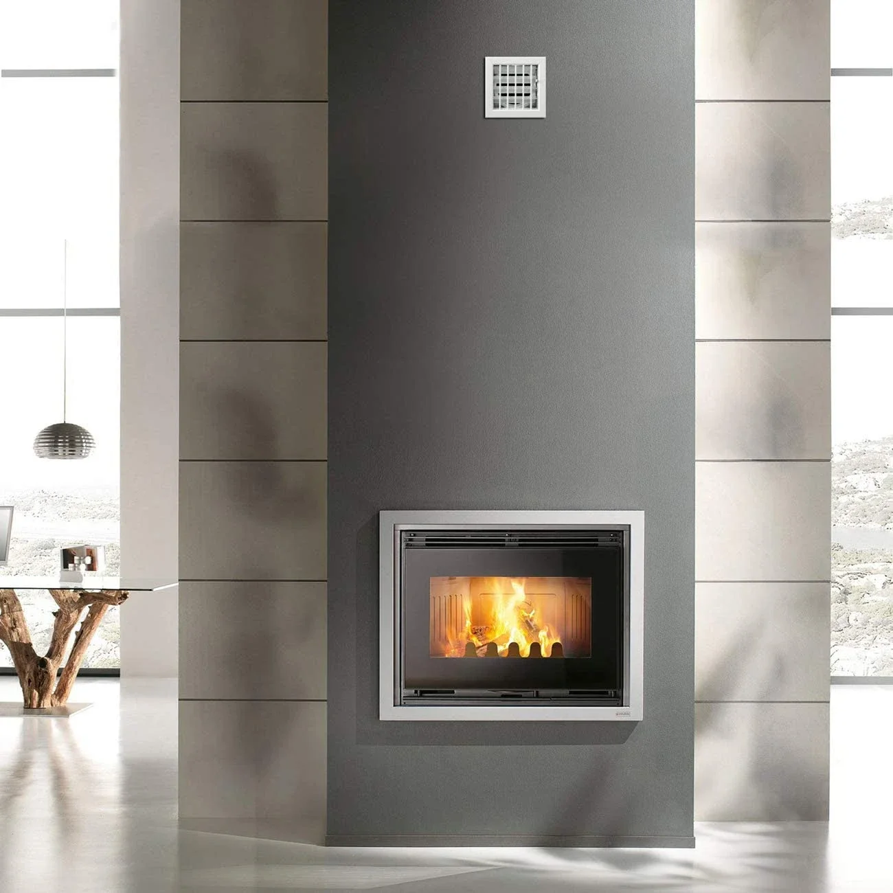 Inserto a Legna da Incasso con Ventilazione Girolami Serie VISION (Modelli 60, 70, 80, 90 e 100)
