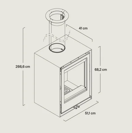 Stufa a Legna Rocal Habit 50 V + T