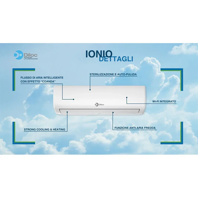 Climatizzatore Monosplit Diloc Serie IONIO (9.000 - 24.000 BTU)