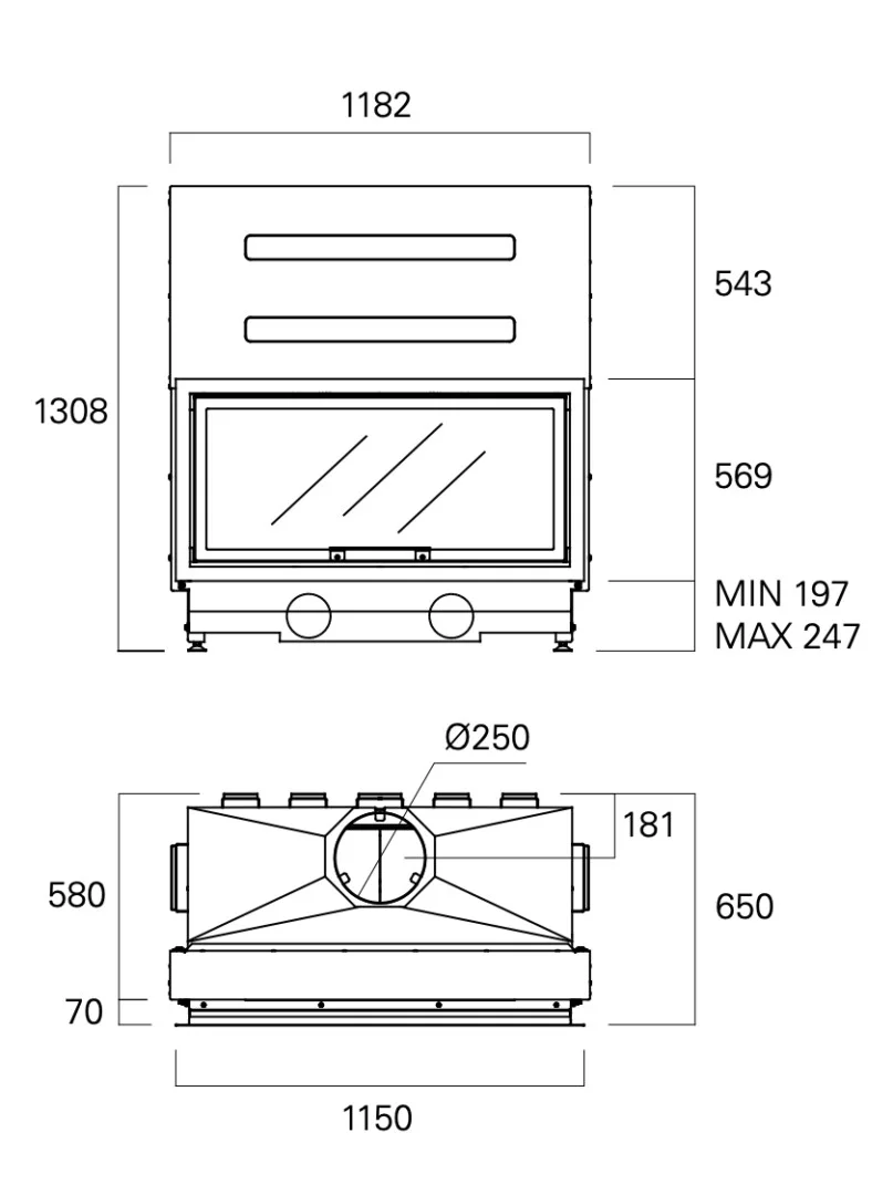 Focolare Saliscendi LL Calor LL-2090V2