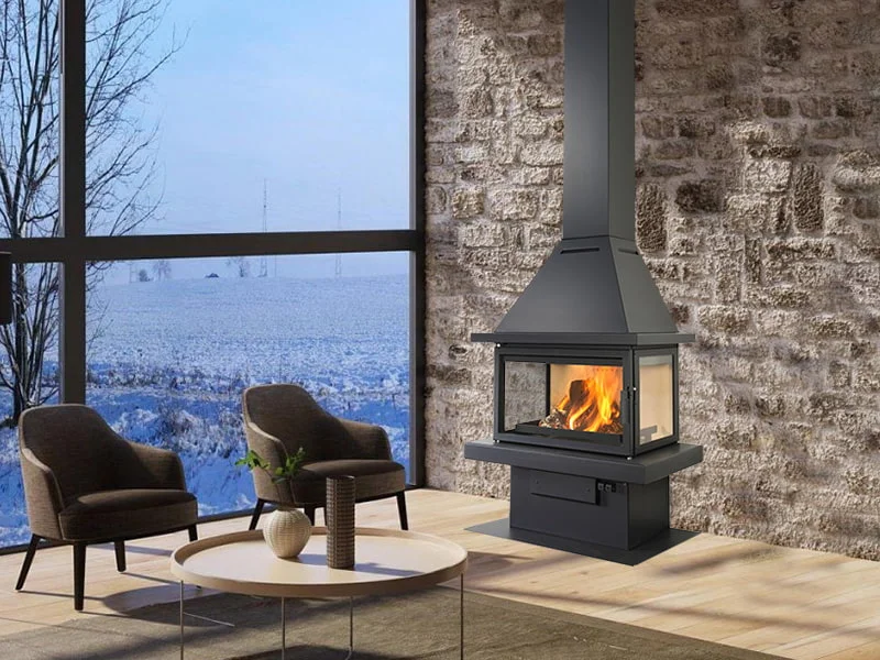 Caminetto Frontale LL Calor LL-15B con Base