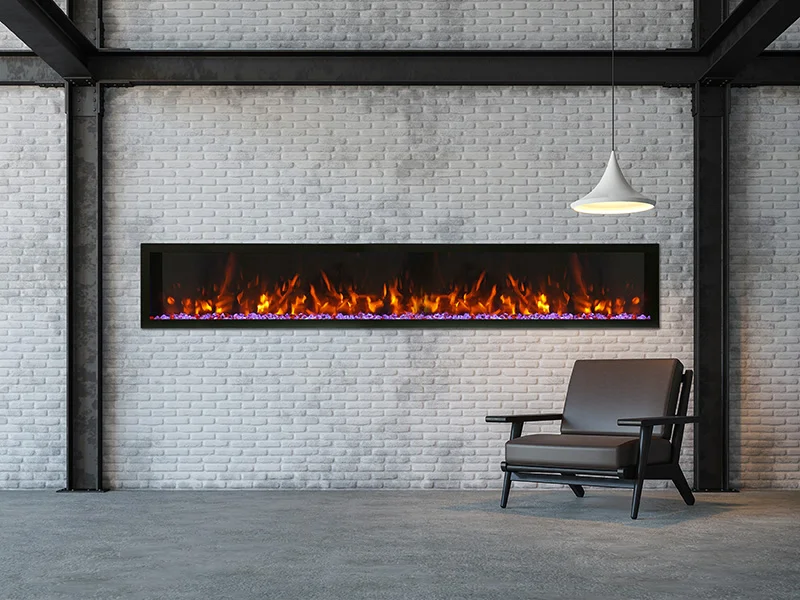 Caminetti Elettrici da Incasso Lineari Amantii Serie Symmetry & Symmetry Slim